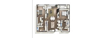 a floor plan with a bedroom and a living room