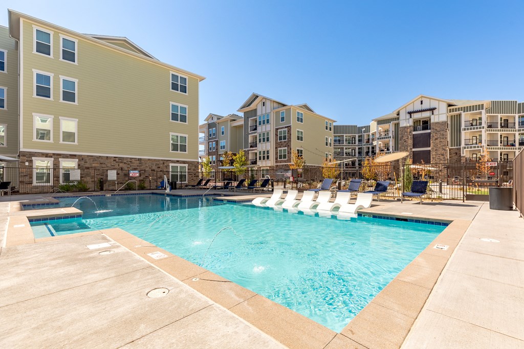 our community has a resort style pool with lounge chairs
