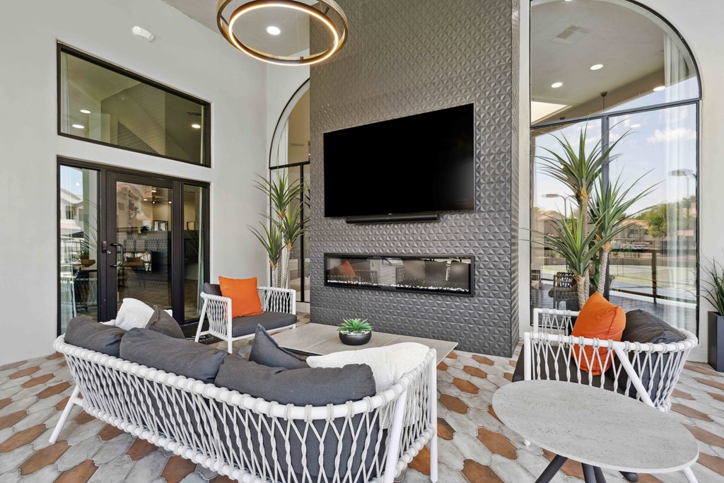 hideaway north scottsdale outdoor seating with fire place