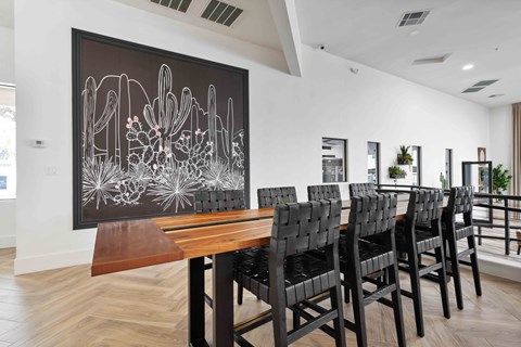 the dining room at hideaway apartments