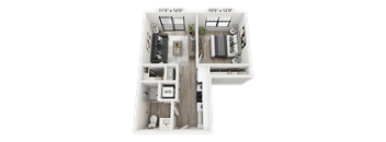 bedroom floor plan anjou 1600 a, opens a dialog