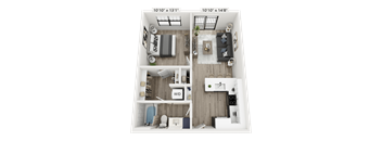 a 1 bedroom floor plan | the ridge at san antonio