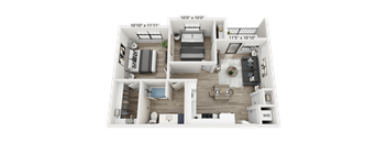 bedroom floor plan an in 2d