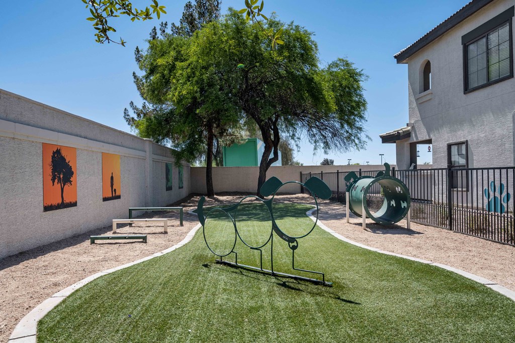 our apartments showcase a beautiful dog park