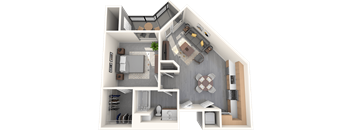 an overhead view of a floor plan of a house