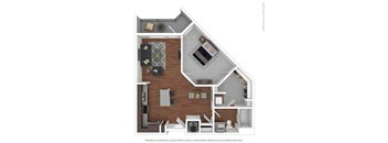 Midtown 205 Apartments in Charlotte, NC One Bedroom Floor Plan