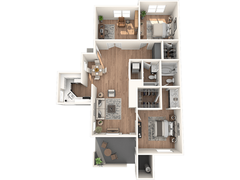 a floor plan of a house with a bedroom and a living room