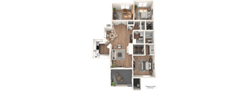 the bedroom floor plan of 460 sq ft
