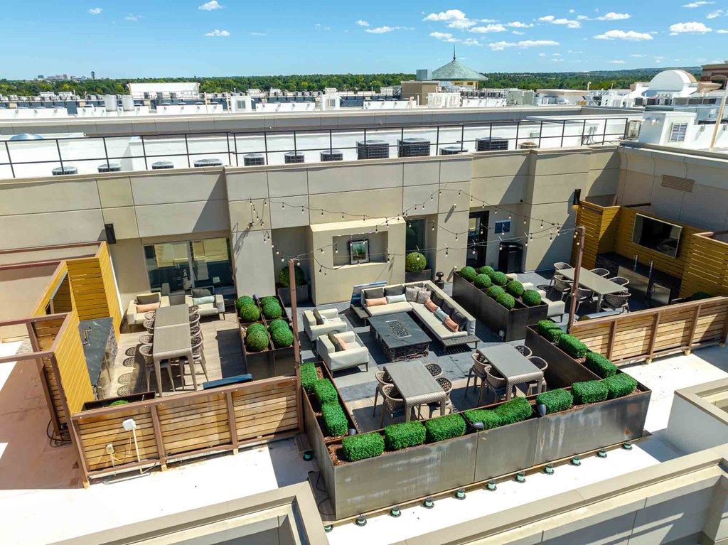 a rendering of the rooftop patio