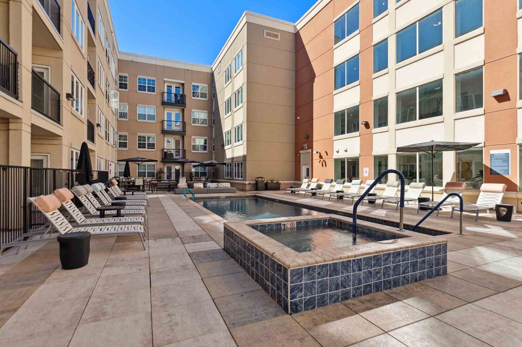 our apartments showcase a swimming pool