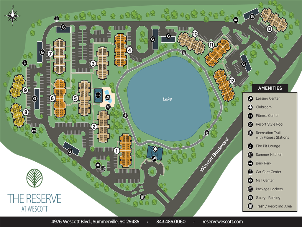 The Reserve at Wescott Apartments Site Map
