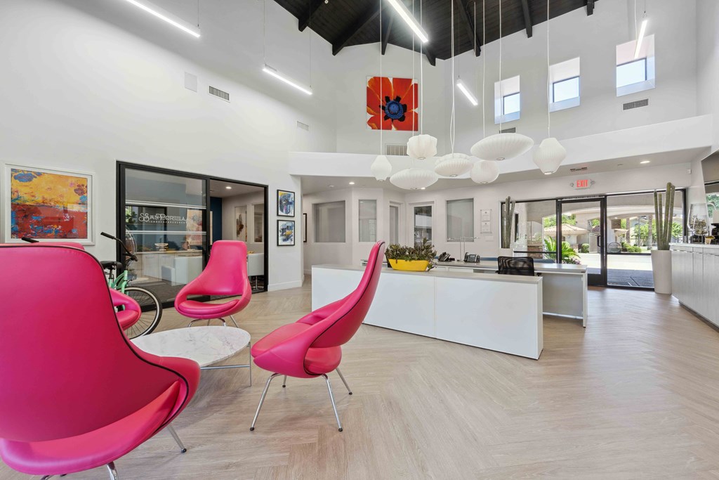 modern leasing office in tempe at san portella