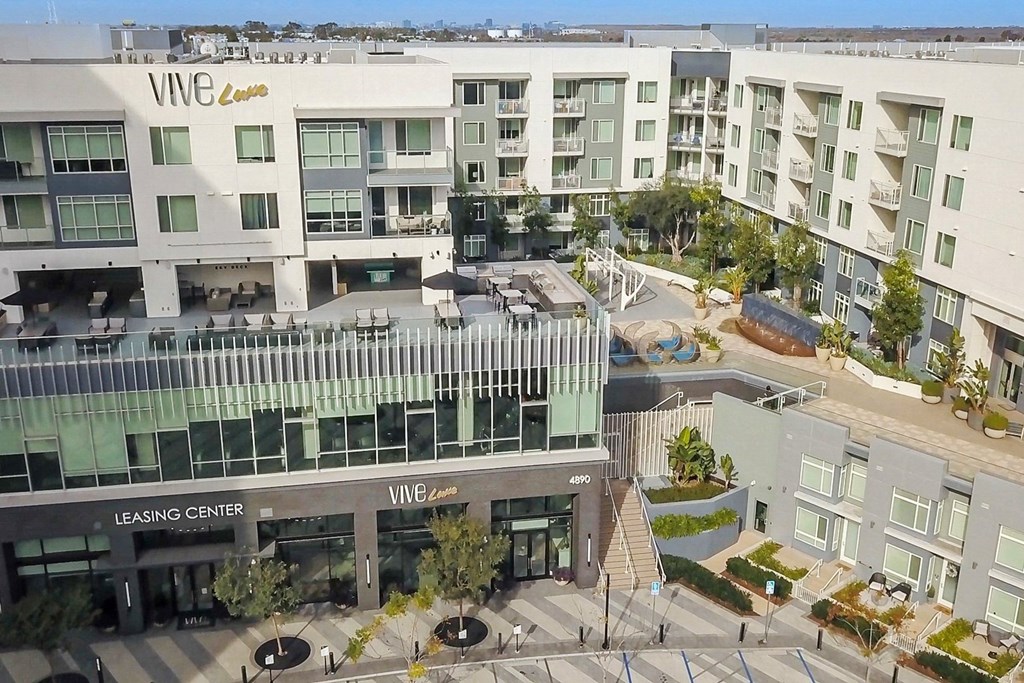 an aerial view hotel and spa