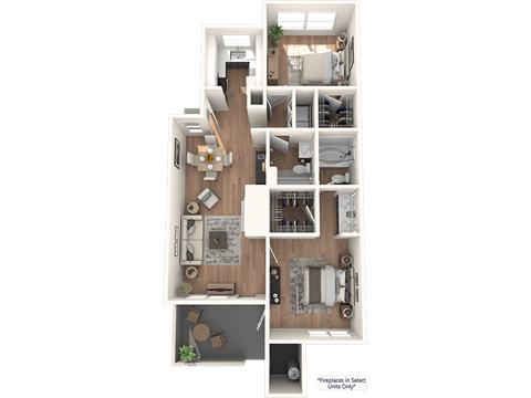 a floor plan of a house with a bedroom and a living room