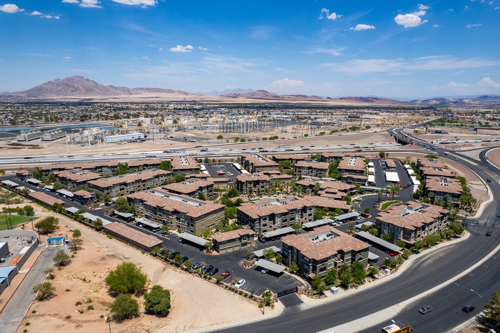 an aerial view of the city of twentynine palms