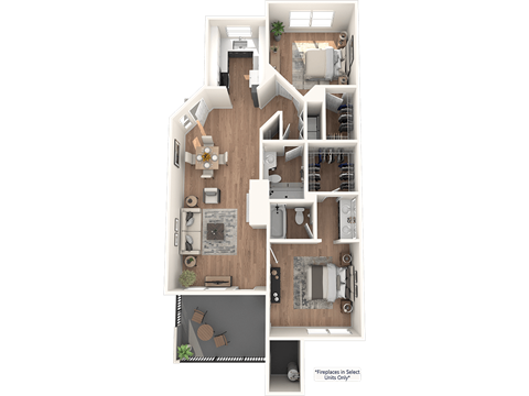 a floor plan of a house with a bedroom and a living room