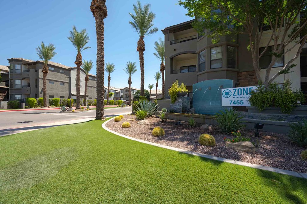 apartment entrance monument sign drive