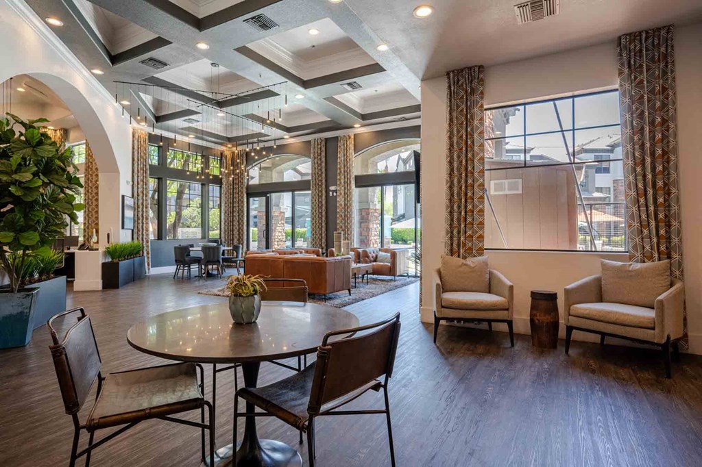 our apartments showcase a beautiful lobby