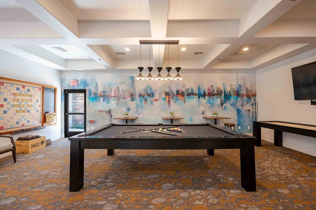 play a game of pool in the games room