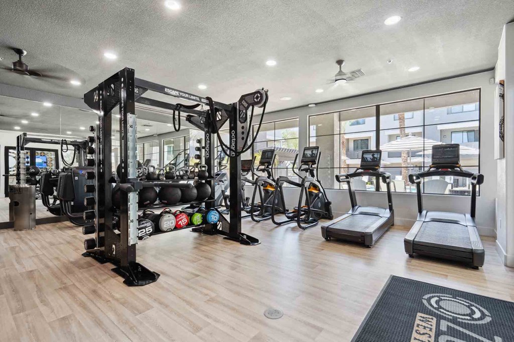 our apartments have a gym with plenty of equipment
