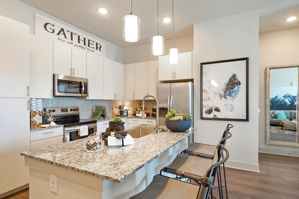 The Mezz Apartments Model Kitchen