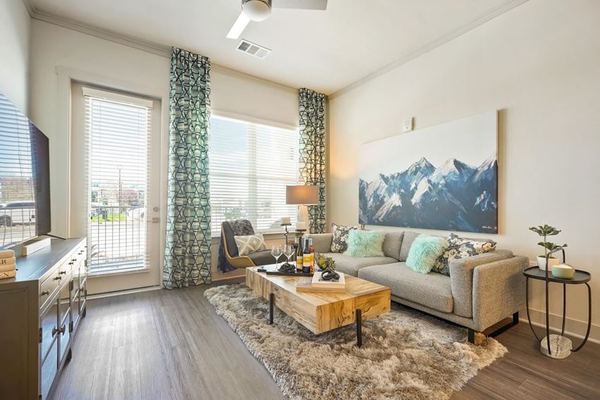 The Mezz, Centennial, CO, Living Area The Mezz Apartments Model Living Room - Photo Gallery