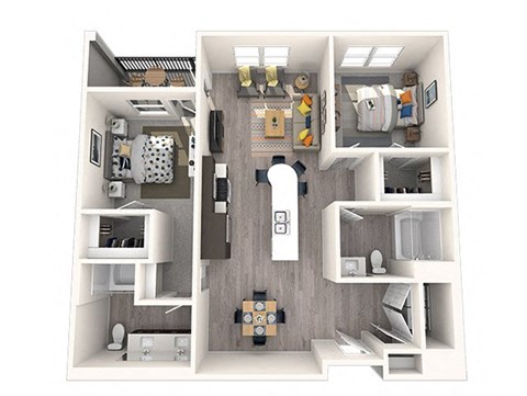 a 2103 sqft floor plan  1 bedroom