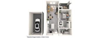 A detached garage is available on select homes.