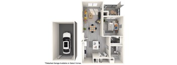 A detached garage is available on select homes.