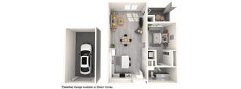 A detached garage is available on select homes.