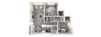 The Reserve at Wescott Apartments Palmer Sunroom Floor Plan