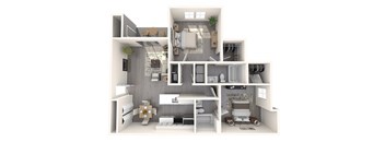 The Reserve at Wescott Apartments Palmer Deck Floor Plan