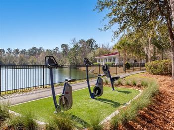 the preserve at ballantyne commons exercise equipment in the grass