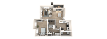 The Presley at Whitney Ranch Apartments Flaming Star Floor Plan