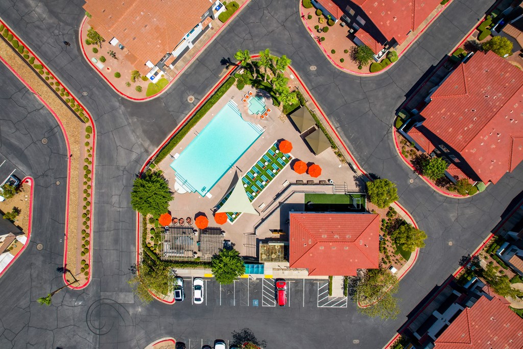 The Townhomes at Horizon Ridge Lounge Area in Pool Area