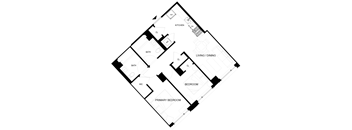 A black and white image of a house floor plan.