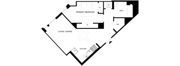 A black and white diagram of a house layout with labeled rooms.