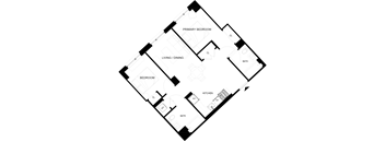 A black and white image of a house floor plan.