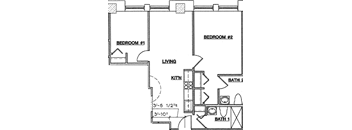 2 Bed, 2 Bath - Style C