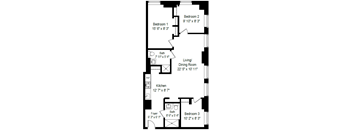 3 Bed, 2 Bath - Style B