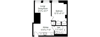 1 Bed, 1 Bath - Style B