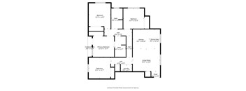 A black and white image of a floor plan for a house.