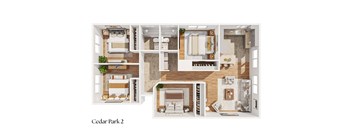 A diagram of a two-story house layout with labeled rooms.