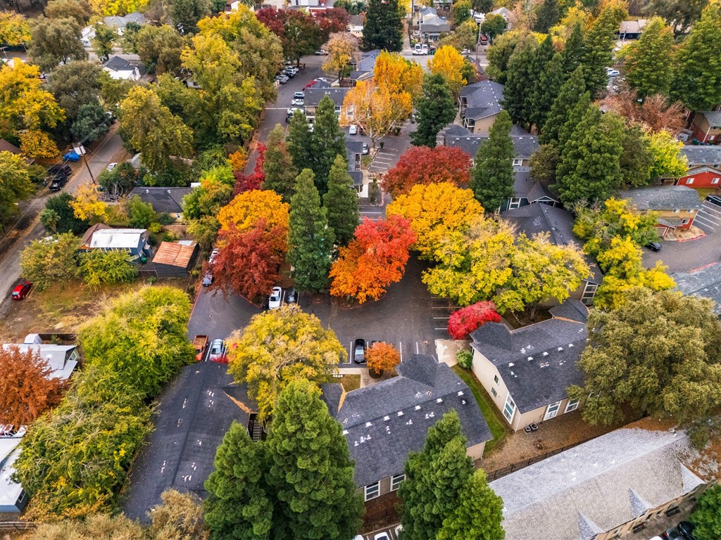 Aerial View at Redwood Cove Apartments, California, 95928