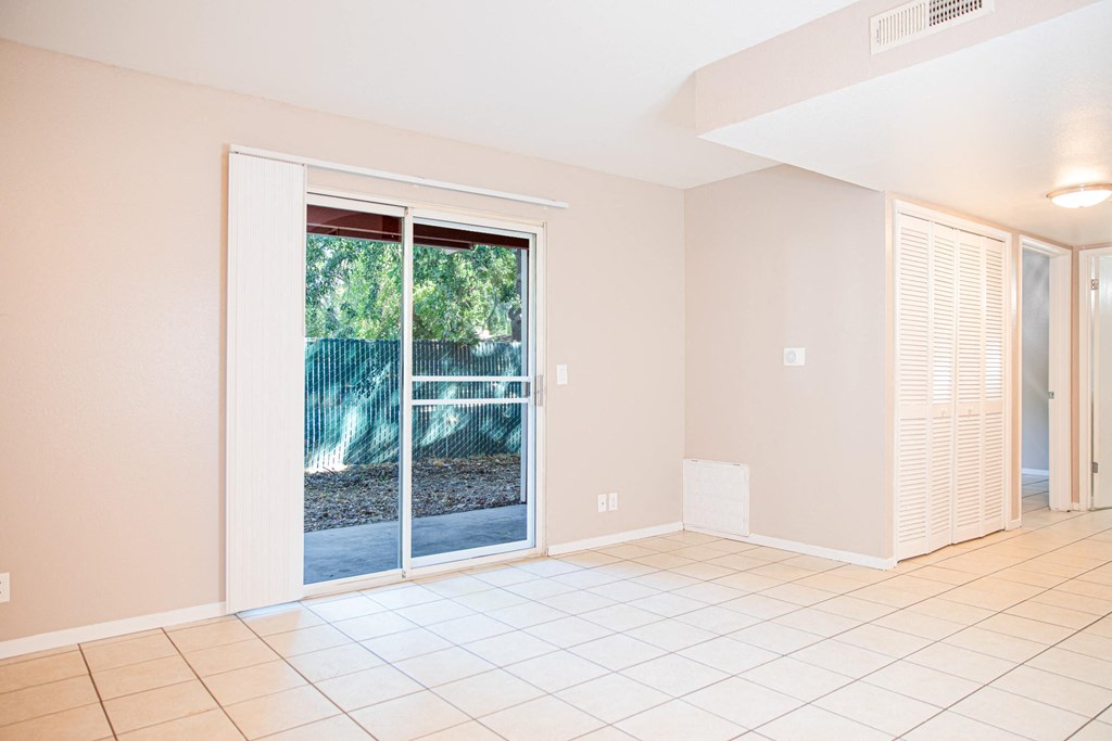 Glass Door To Balcony Glass Door To Balcony at Pomona Townhomes, Chico, CA, 95928