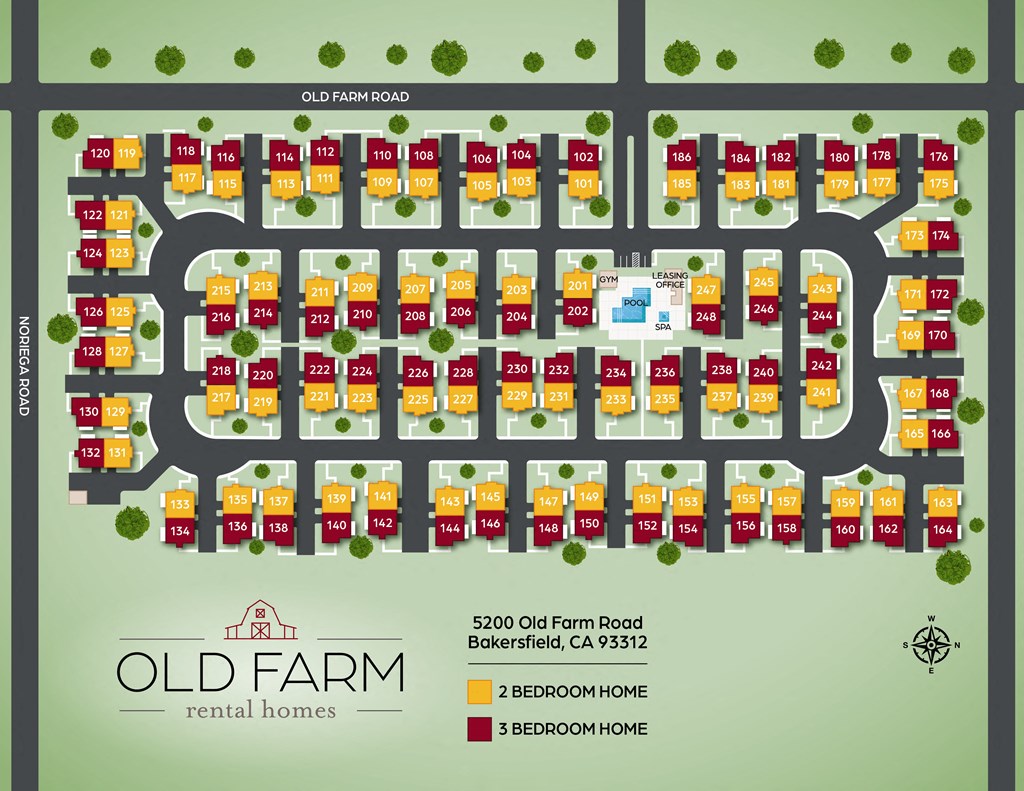 a site plan of an old farm with roads and buildings