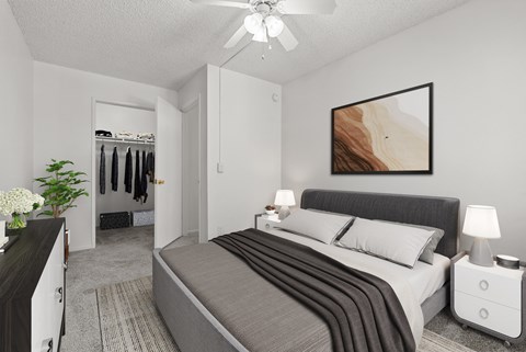 Bedroom at Golden Apartments, Reno