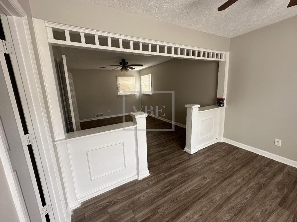 a view of the living room from the dining room