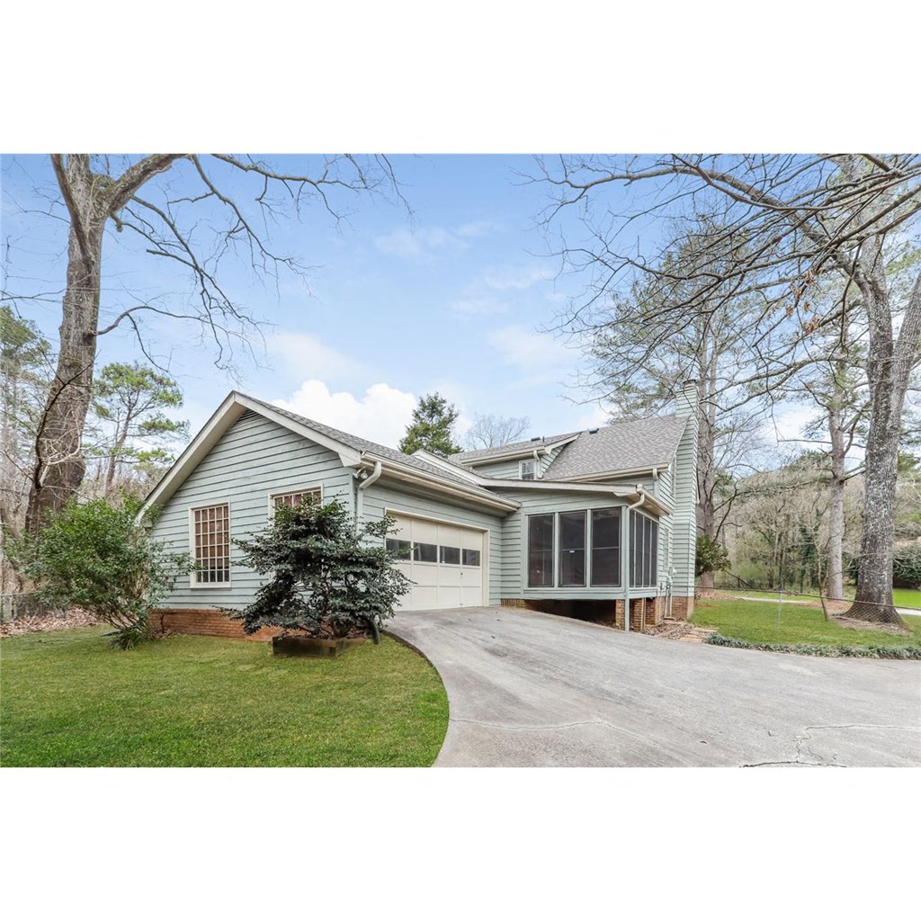 this is a view of the front of the house from the driveway