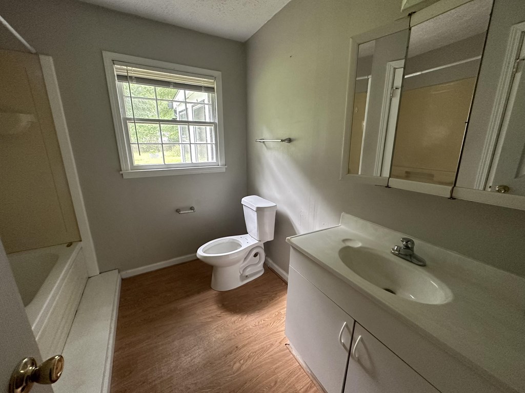 a bathroom with a toilet and a sink